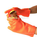 Guantes impermeables antiadherentes de la cocina del silicón impermeable antiadherente al por mayor / guante del Bbq del horno de la parrilla del silicón / mitón del horno